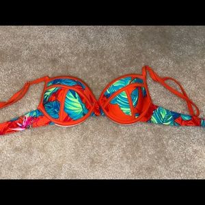 Floral bikini top